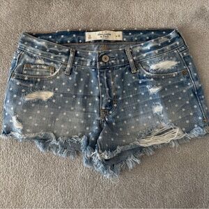 Abercrombie & Fitch Polka Dot Denim Shorts - Size 25